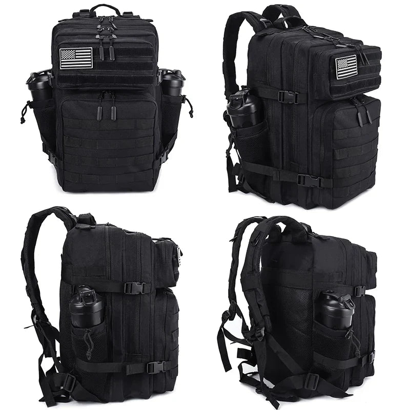 45L Tactical Backpack with Built-In Cooler Black