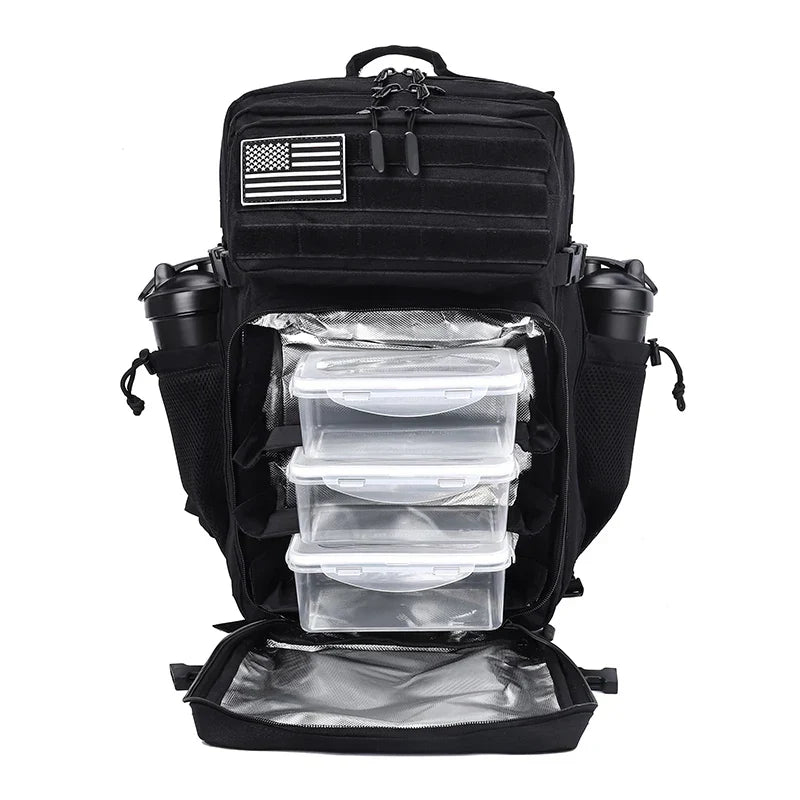 45L Tactical Backpack with Built-In Cooler Black